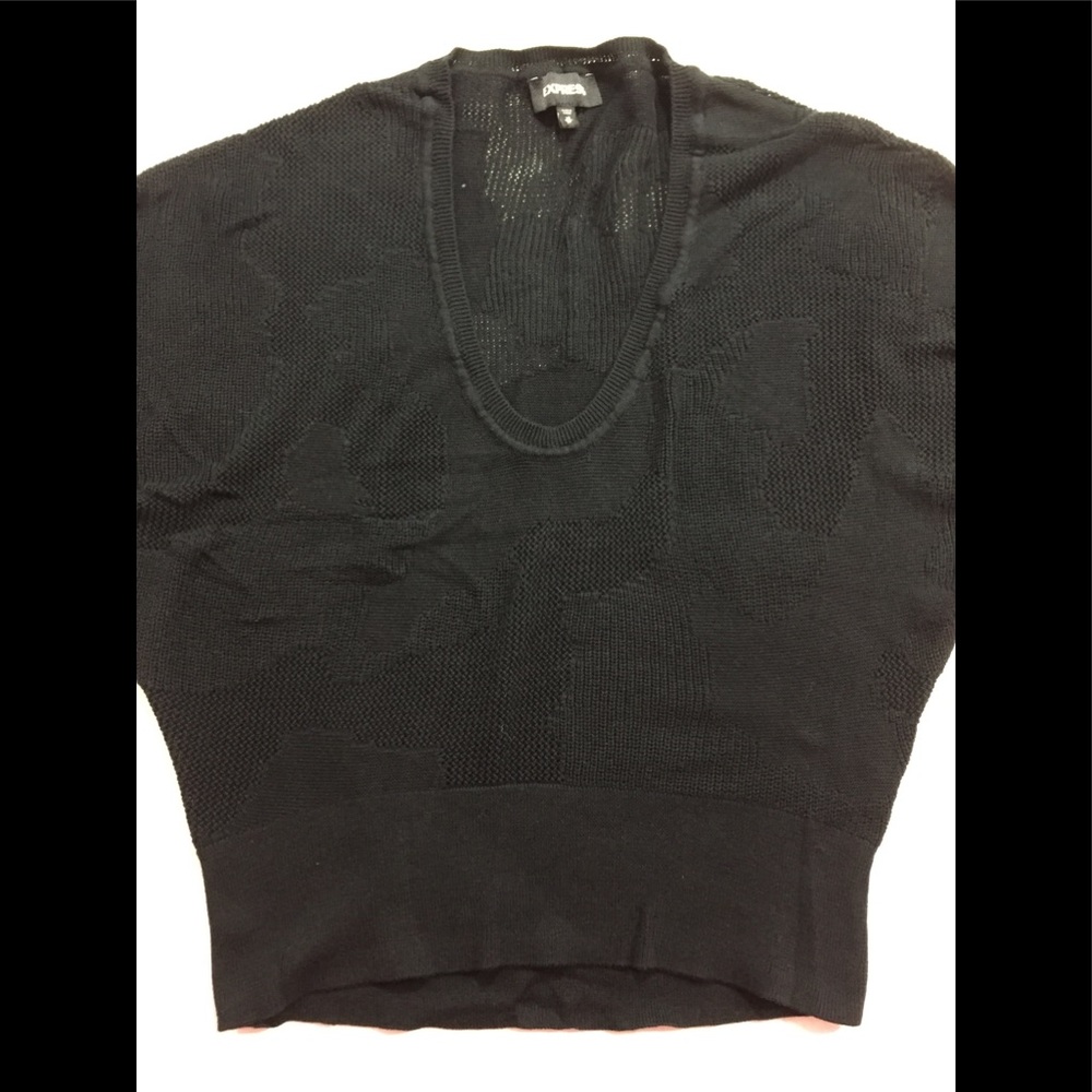 EXPRESS Blouse Black Casual Batwing Top XS